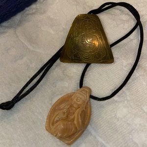 Goddess charm necklace and Buddha scarf holder